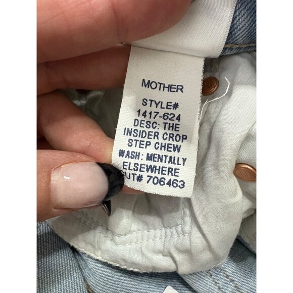NWT Mother The Insider Crop Step Chew Mentally Elsewhere-sz 29 - Picture 11 of 13